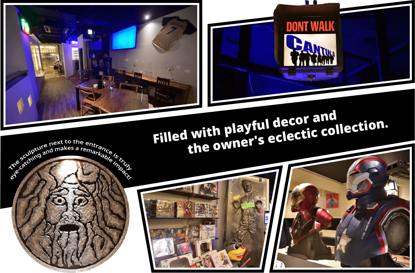 Filled with playful decor and the owner's eclectic collection.