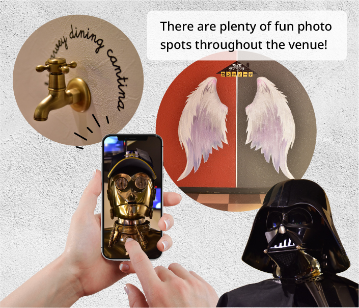 There are plenty of fun photo spots throughout the venue!